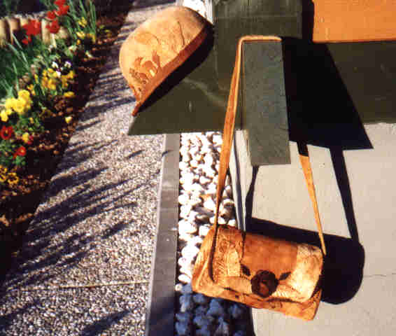 Tasche und Hut aus Zunderschwamm