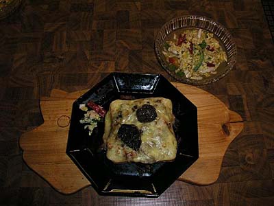 Morchelbecherling auf Toast